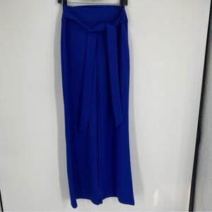Top 10 Chic Royal Blue Wide Leg Built in Belt Pull On Pants size L